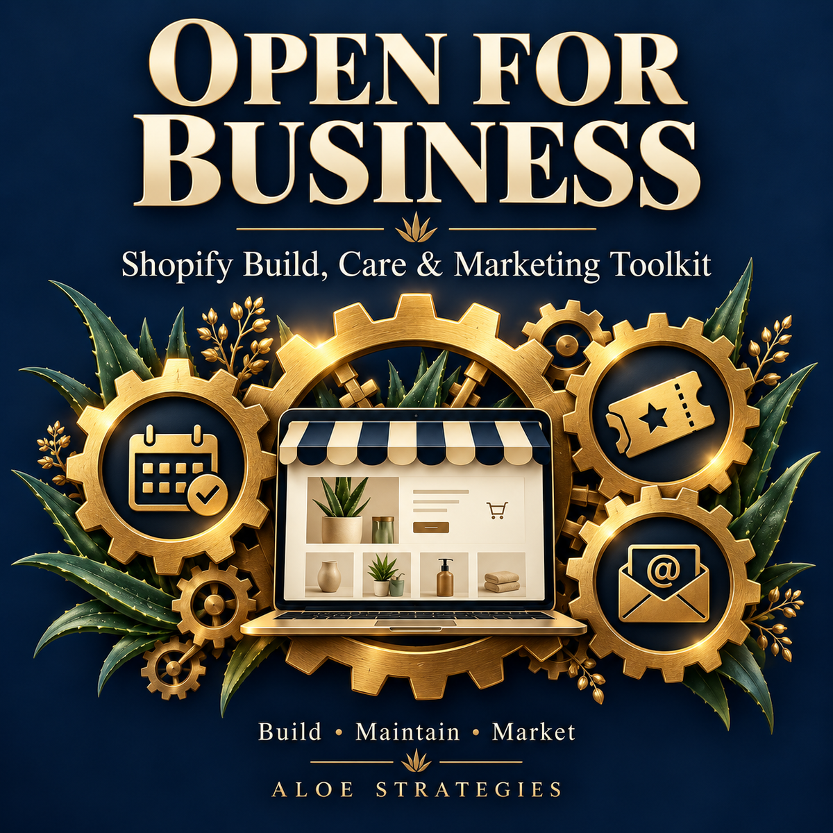 Open for Business — Shopify Build, Care & Marketing Toolkit by ALOE Strategies